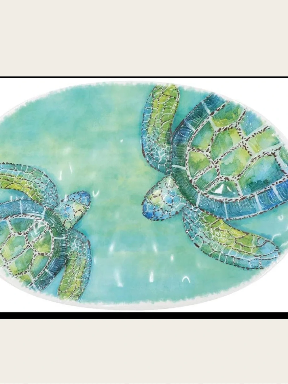 DEI Sea Turtle Melamine Oval Platter!